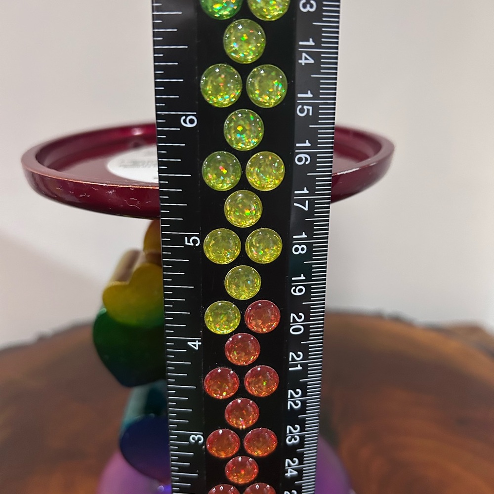 Bath & Body Works Metallic Rainbow π Heart Candle stand - Picture 7 of 13